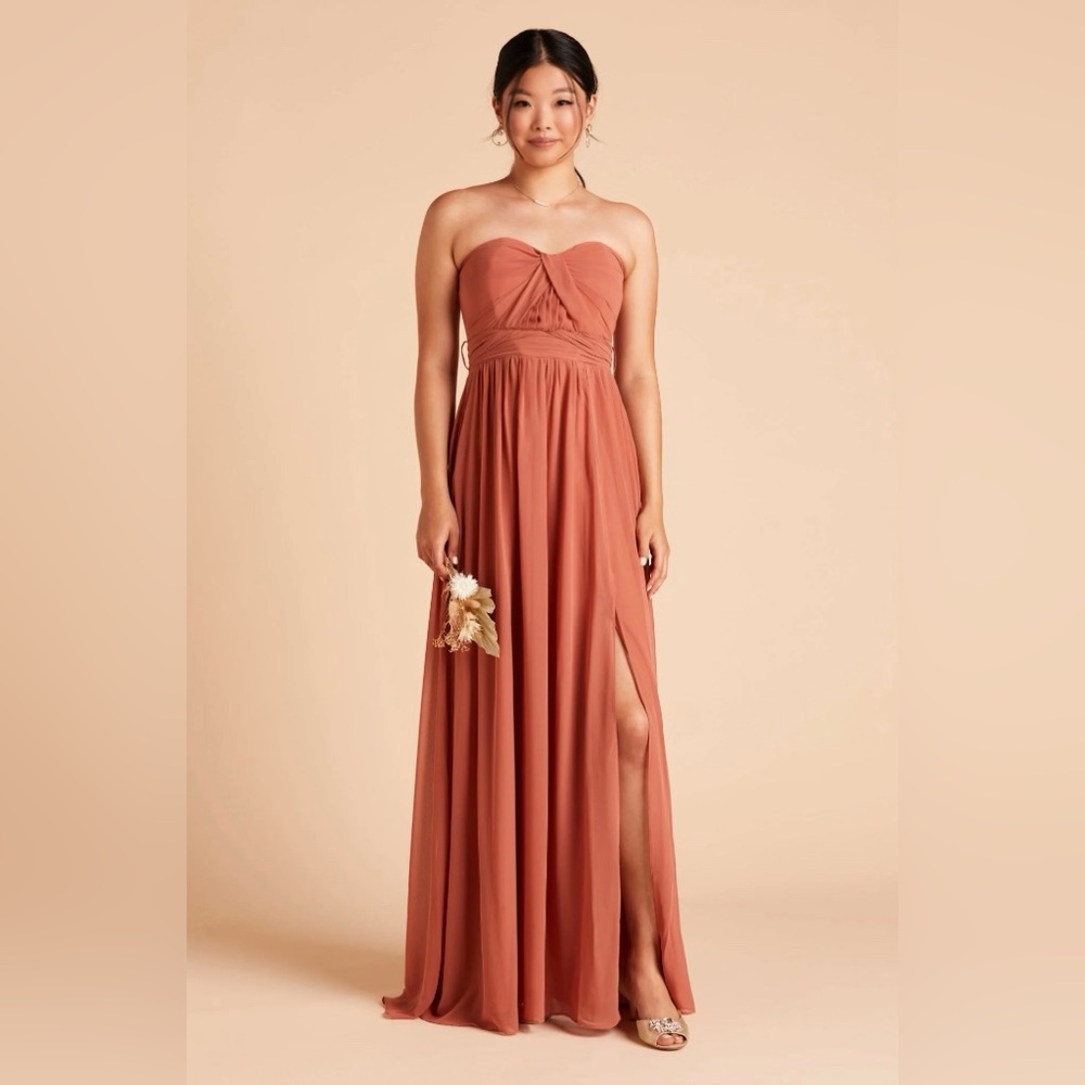 Birdy Grey Grace Convertible Dress with Slit in Terracotta - Picture 1 of 7